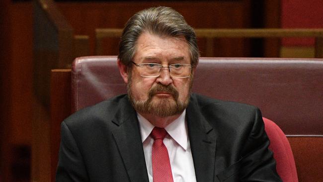 Senator Derryn Hinch is the leader of Derryn Hinch’s Justice Party; named after him and one of a number of micro-parties with very few members. (Pic: Mick Tsikas/AAP)