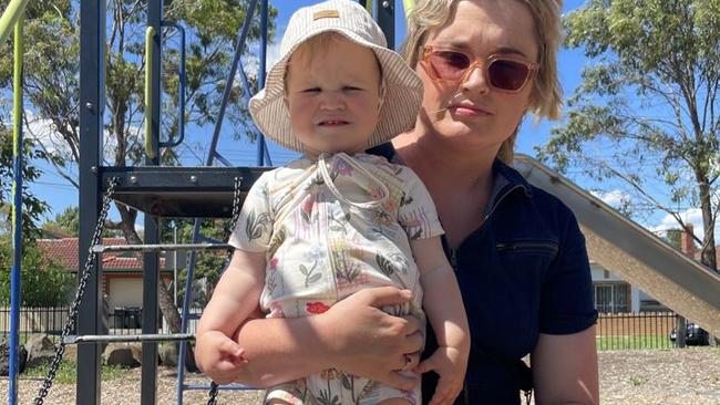 Maddie Colquhoun, with daughter Edith is calling on Merri-bek Council to protect the smallest members of the community from sunburns and skin cancer.