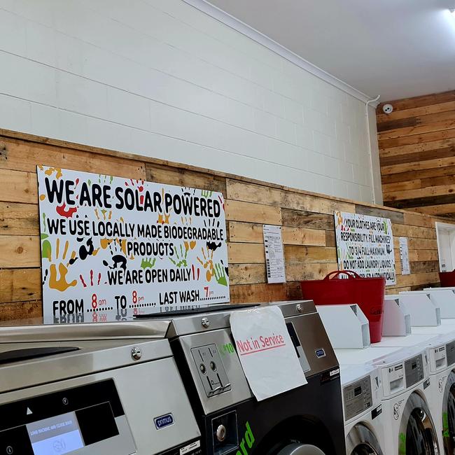 A solar powered laundromat. Picture: Danica Clayton