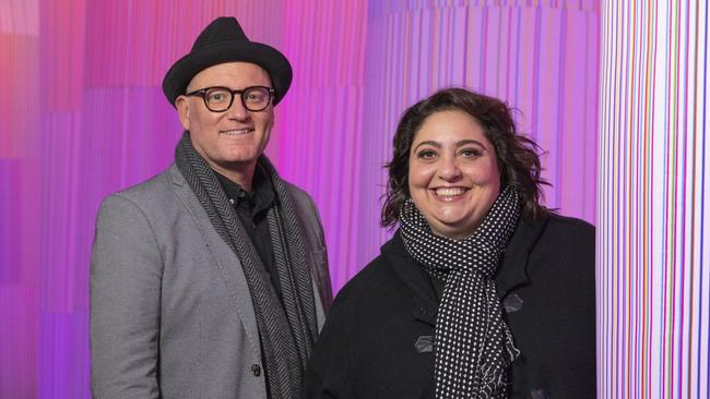 Illuminate Adelaide founders and creative directors Lee Cumberlidge and Rachael Azzopardi. Picture: Shane Reid