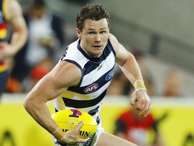 AFL First Preliminary Final. Adelaide Crows vs Geelong at Adelaide Oval.  Geelong's Patrick Dangerfield  . Pic: Michael Klein