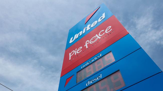 <s1>The United at Pinelands is selling unleaded petrol at a rock bottom 98.9c a litre. Picture: Glenn Campbell</s1>