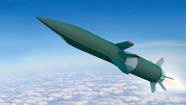 An artist's impression of a US hypersonic missile.