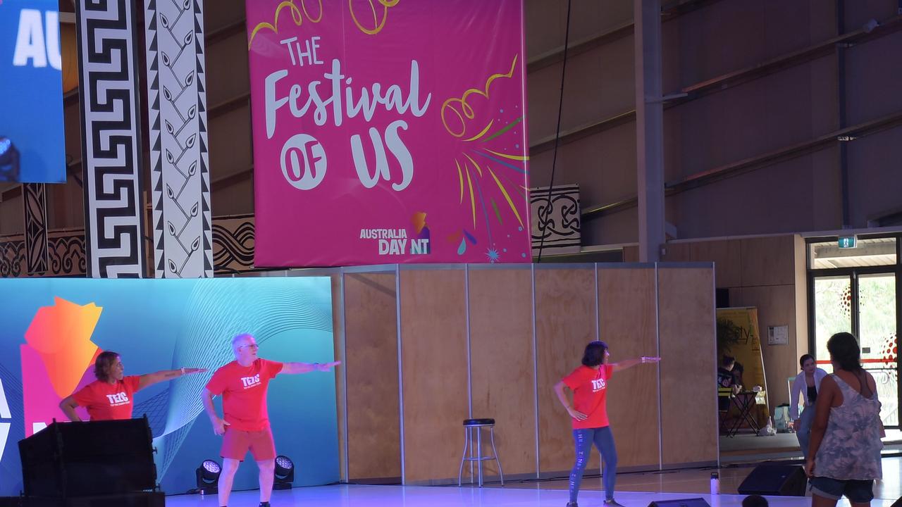 Zumba at the Festival of Us celebrations on Australia Day 2023. Picture: (A)manda Parkinson