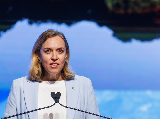 Fiona Hick, chief executive officer of Fortescue Metals Group Ltd., speaks during the World Mining Congress in Brisbane, Australia, on Tuesday, June, 27, 2023. The conference runs through June 28. Photographer: Ian Waldie/Bloomberg