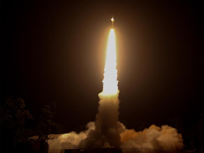 The first NASA rocket launching from Arnhem Space Centre on June 26. Picture: NASA / AFP.