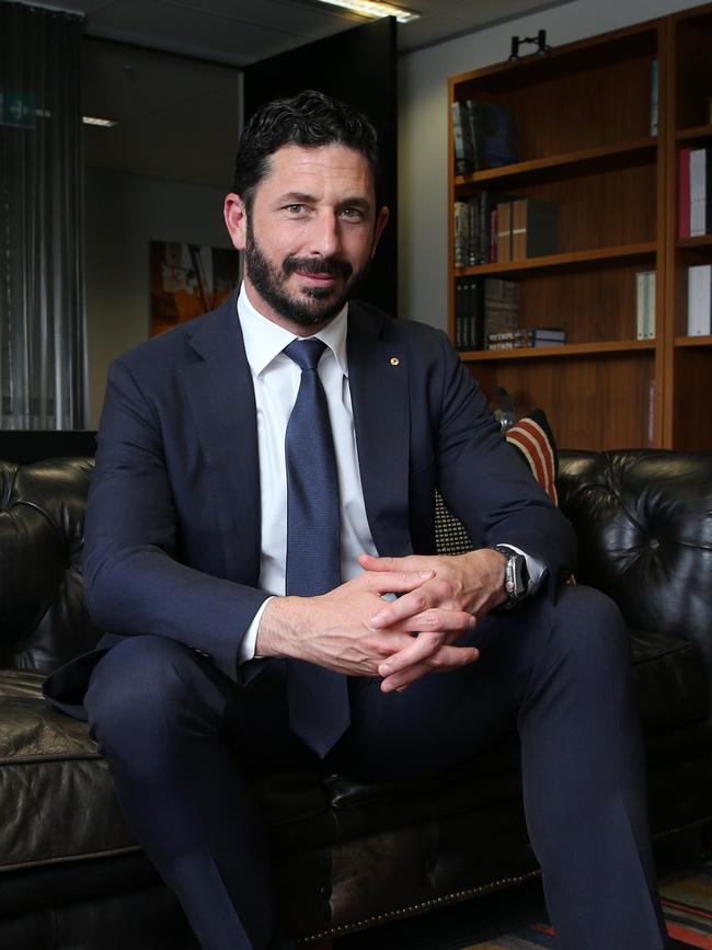 16/11/2023. Ryan Stokes, Managing Director and CEO Seven Group Holdings, photographed at their offices in Sydney. Britta Campion / The Australian