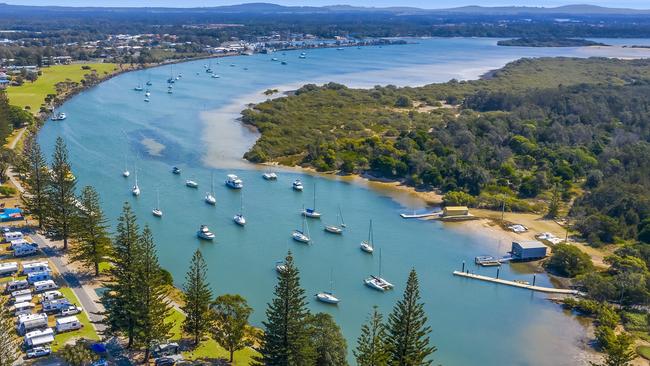 The man was rescued from is stricken yacht in waters off the NSW town of Yamba.