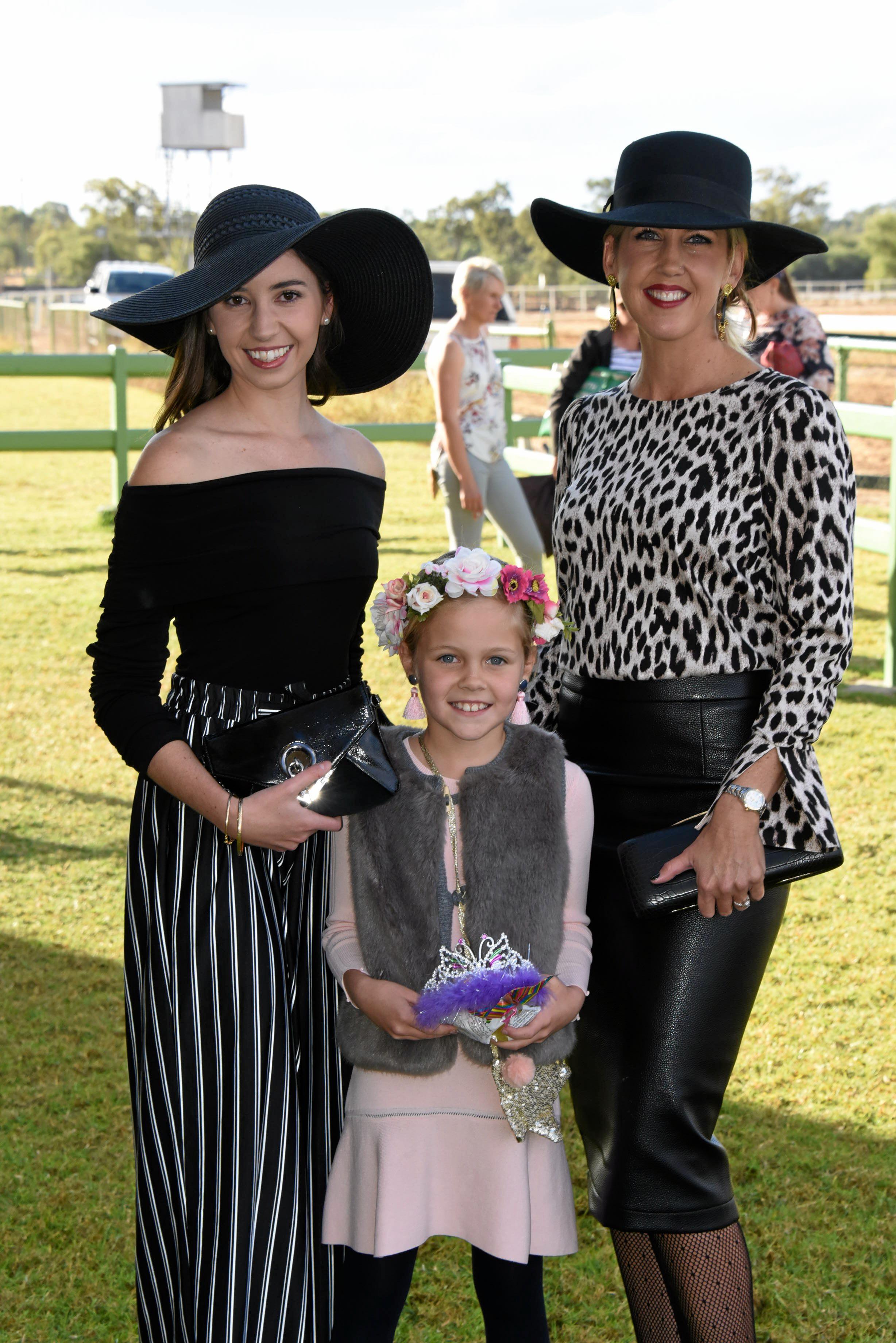 Maccalla Fenn and Chantel Huddy with Remi Nevin. Picture: Alexia Austin