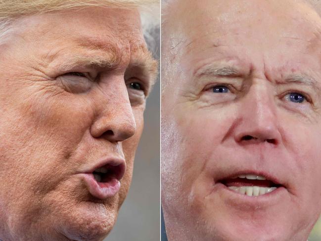 Ready to rumble in November ... Mr Trump and Mr Biden. Picture: AFP