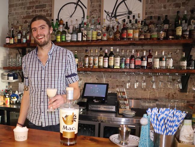 Tandem owner Peter Lynn in his new Newtown Copenhagen-inspired cocktail bar. Picture: Raylene Bliss