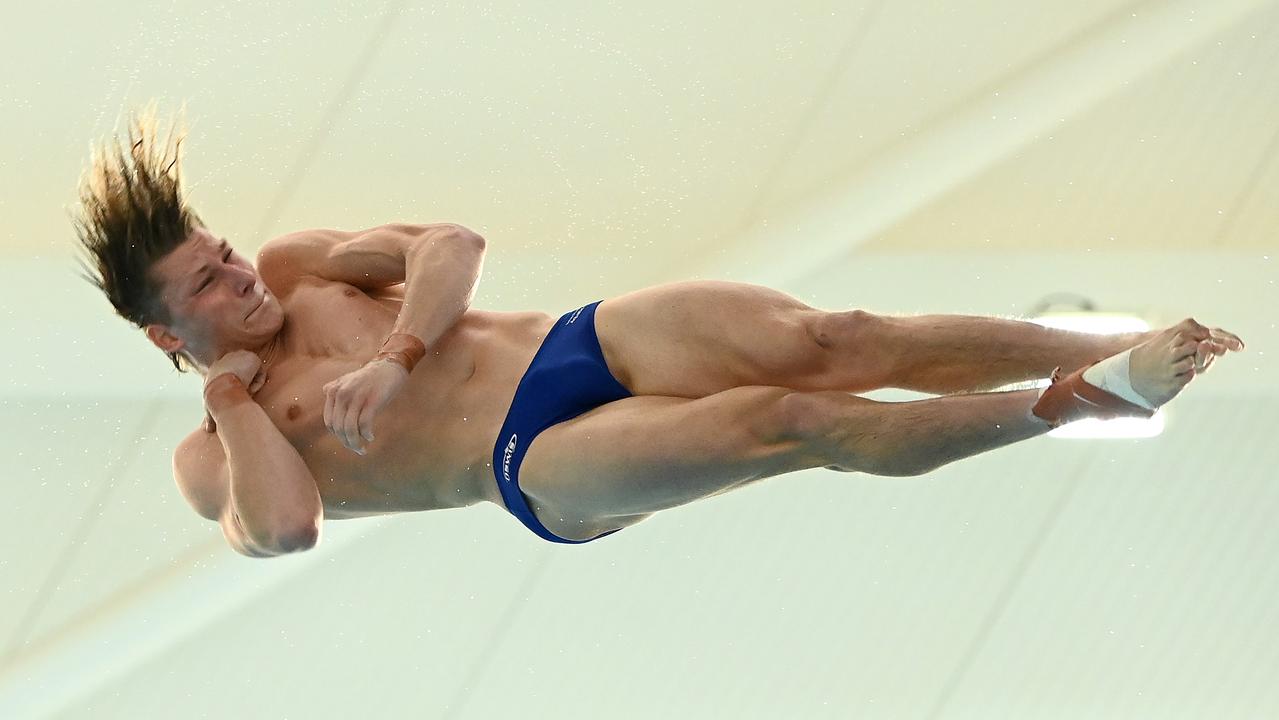 Fricker at the Australian Diving Championships, where he came in second in the 10m and third in the 3m. Picture: Quinn Rooney/Getty Images