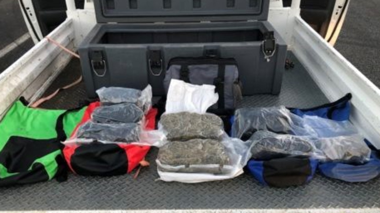 Moranbah police have seized 1.972kg of methylamphetamine, 4.676 kilograms of marijuana, five firearms, cash, a stolen motorcycle and a stolen all-terrain buggy in a sweeping drug bust.