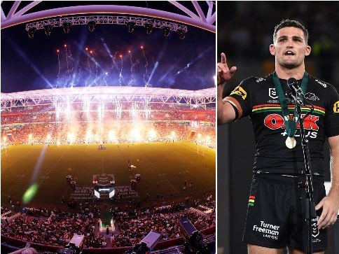 Artwork for a yarn involving NRL grand final and Penrith Panthers star Nathan Cleary.