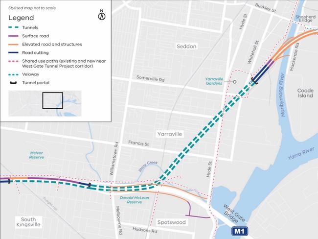 West Gate Tunnel project maps: Picture: BigBuild