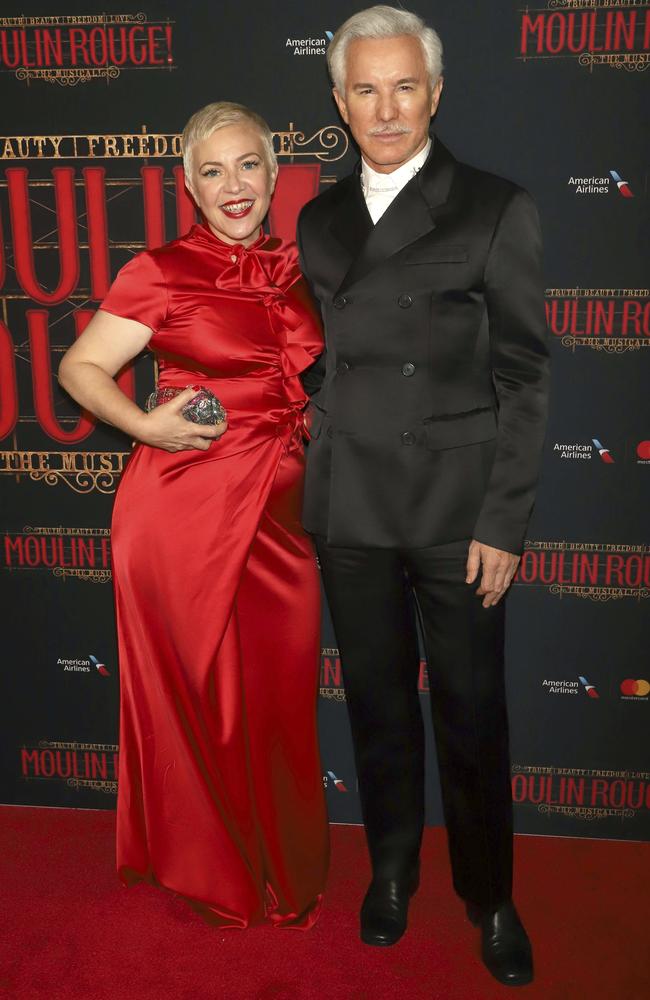 Baz Luhrmann and Catherine Martin, pictured at the Broadway opening night of "Moulin Rouge! The Musical" in New York on July 25, have been announced as patrons of the Brisbane International Film Festival. Photo: Greg Allen/Invision/AP