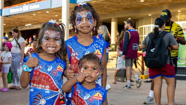 Kantilla family at the Gold Coast Suns v Western Bulldogs 2025 AFL match at TIO Stadium. Picture: Pema Tamang Pakhrin