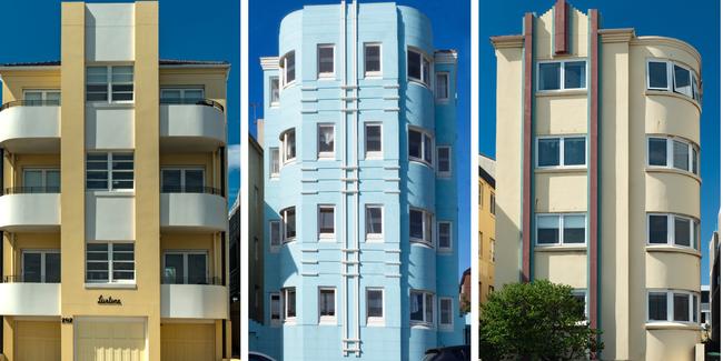 Examples of Art Deco buildings in Bondi.