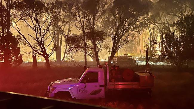 A large bushfire broke out in Creswick on Monday afternoon. Picture: Facebook/Coimadai Fire Brigade