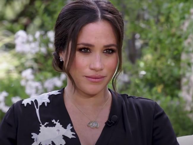 Meghan Markle has made stunning claims about the royals in her interview with Oprah Winfrey. Picture: CBS