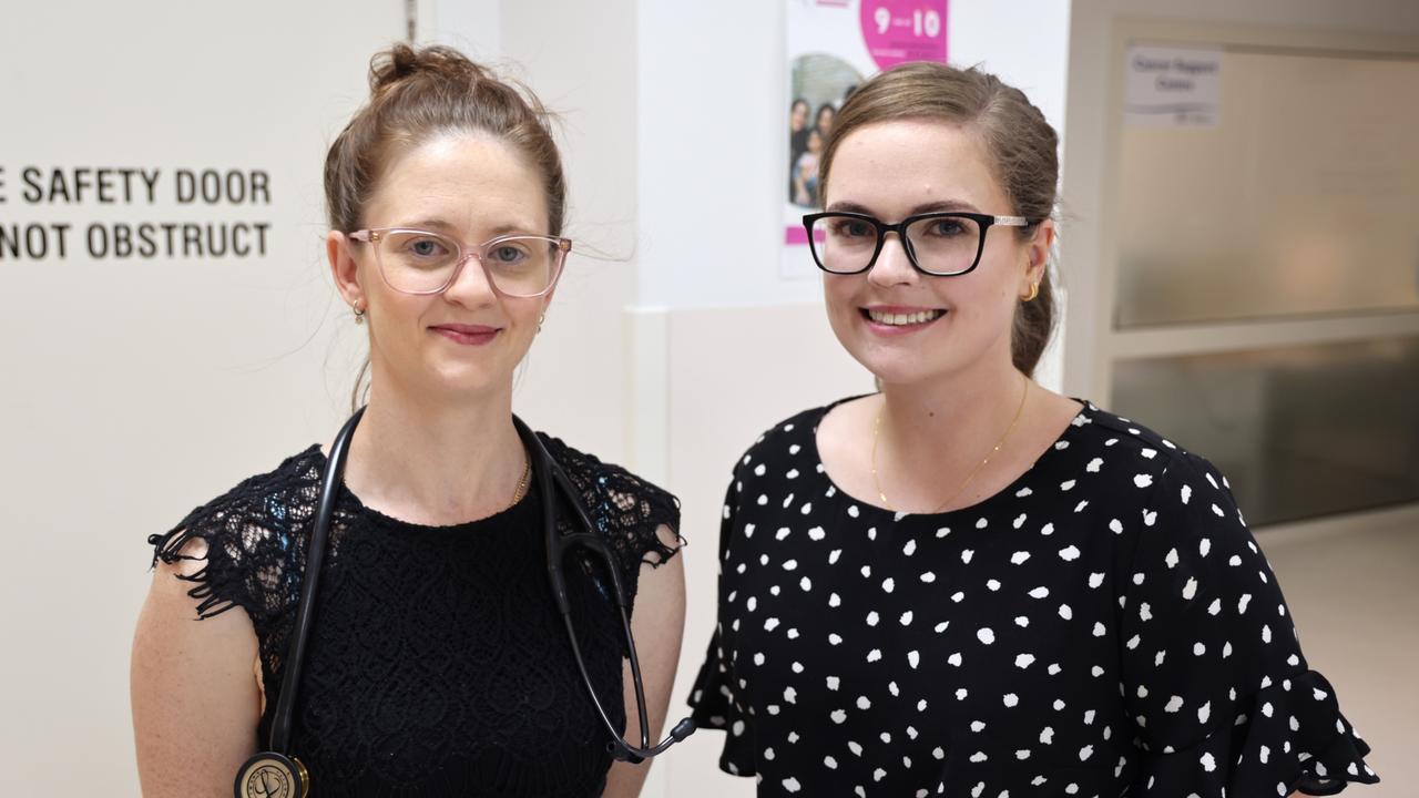 Nateika Ramsurrun (left) with Grace Gable – two graduate doctors to start at the Royal Hobart Hospital. Picture: supplied