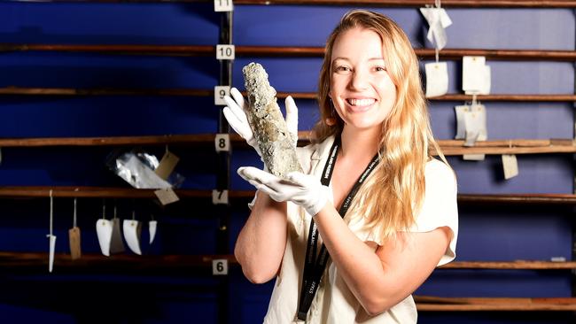 Museum of Tropical Queensland is featured in the international online exhibition "Uncovering Pacific Pasts". Assistant Curator Sophie Price with a Stone Adze