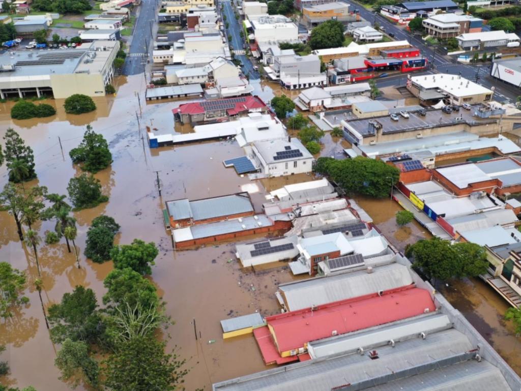 Aerial view of Gympie flood. Picture: Infinity Flights Photography