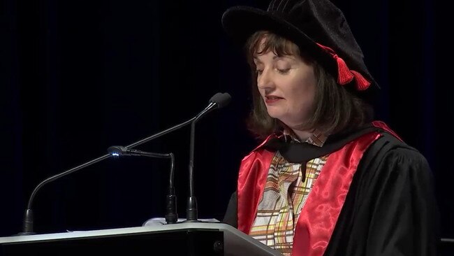 Author Dr Jackie Ryan delivered her speech to graduates at the University of Queensland last week. Photo. supplied.