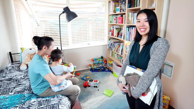 Foster parents Suezanne and Ben Cheng says being young themselves helps them better connect with their young charges. Picture: Rebecca Michael