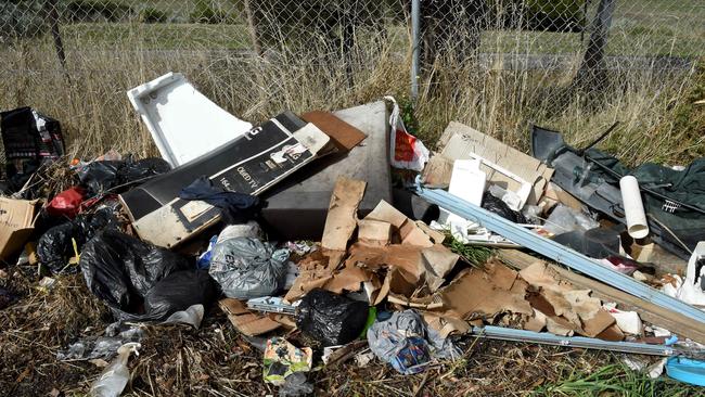 A dumping site on Mt Ridley Rd, Craigieburn. Picture: Kylie Else