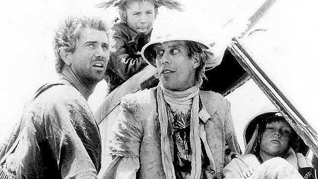 Mel Gibson and Bruce Spence in <i>Mad Max: Beyond Thunderdome</i>                     