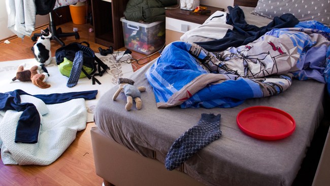 Sarah was cleaning her son's room when she discovered her own clothes. Photo: iStock