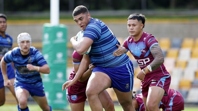 Jordan Miller making a run for Patrician Brothers, Fairfield. Picture: Jonathan Ng