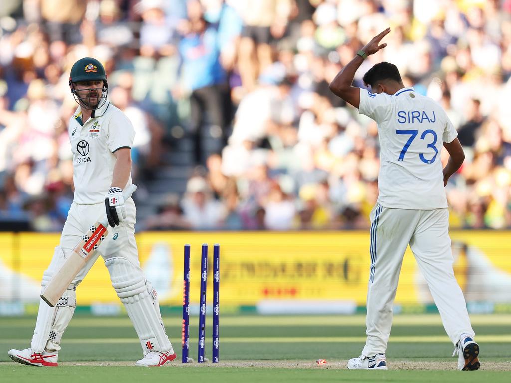 Mohammed Siraj’s send-off of Travis Head during the Adelaide Test caught plenty of attention. Picture: Getty Images