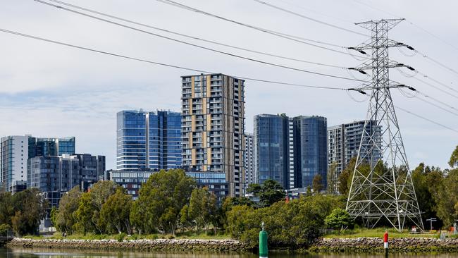 The site of a light rail bridge to connect Melrose Park and Wentworth Point across the Parramatta River.