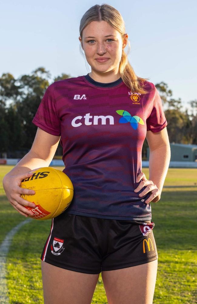 14-year-old Cassidy Blake created a fundraiser that was supported by AFLQ and the Brisbane Lions, which raised money for the students at Milpera SHS. Picture: Contributed