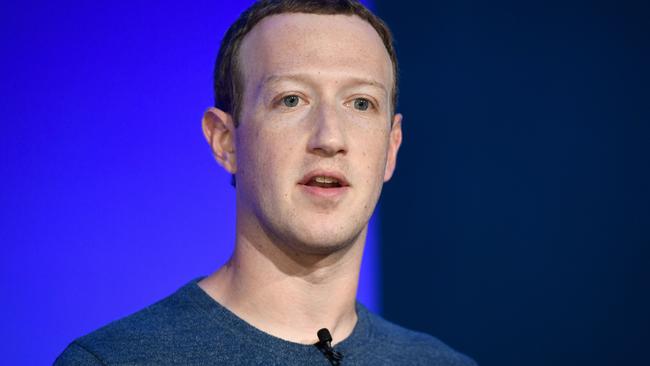 Facebook CEO Mark Zuckerberg. Picture: AFP