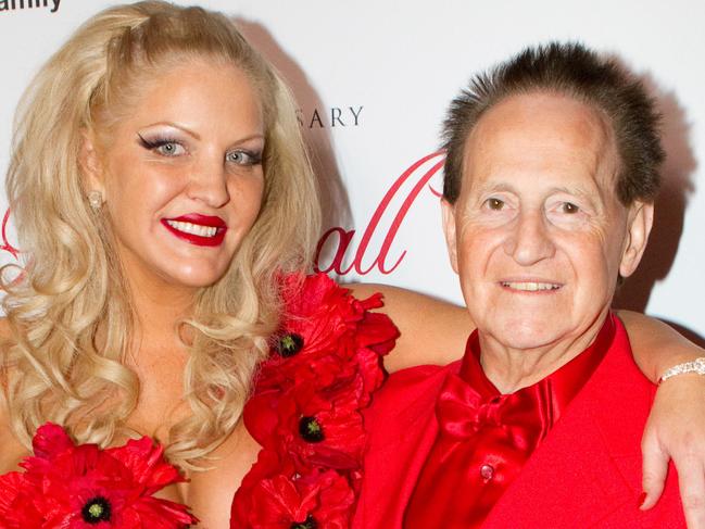 Geoffrey and Brynne Edelsten arrives on the red carpet for the Fight Cancer Foundation 20th Annual Red Ball at the Crown in Melbourne, Saturday, Oct. 20, 2012. (AAP Image/David Crosling) NO ARCHIVING