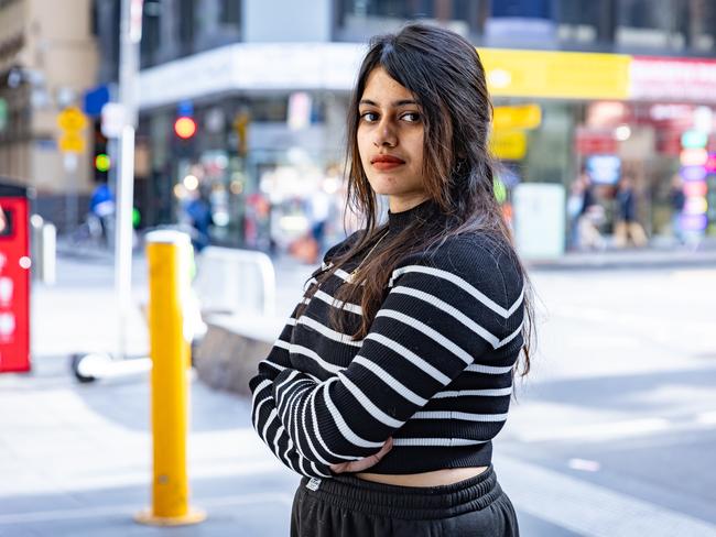 Melbourne CBD. Cafe worker Swede Samusagadevan. Picture: Jake Nowakowski