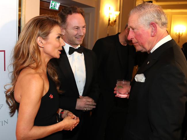 King Charles, then Prince, with Geri and Christian Horner. Picture: Chris Jackson/WPA Pool/Getty Images)