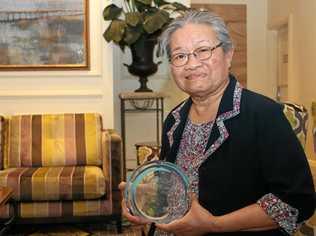 Esther Arulogun with her ACSA Aged Care Award.