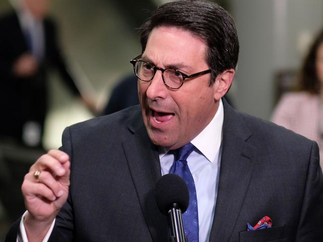 Jay Sekulow, personal lawyer for US President Donald Trump, speaks during a news conference during the Senate impeachment trial against President Donald Trump. Picture: Getty