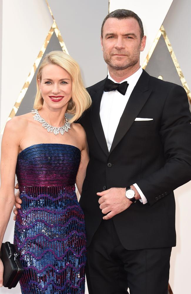 Naomi Watts and Liev Schreiber, pictured together at the Oscars in February. Picture: AFP