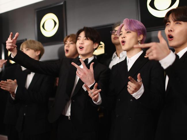 BTS attends the 61st Annual Grammy Awards. Picture: Getty