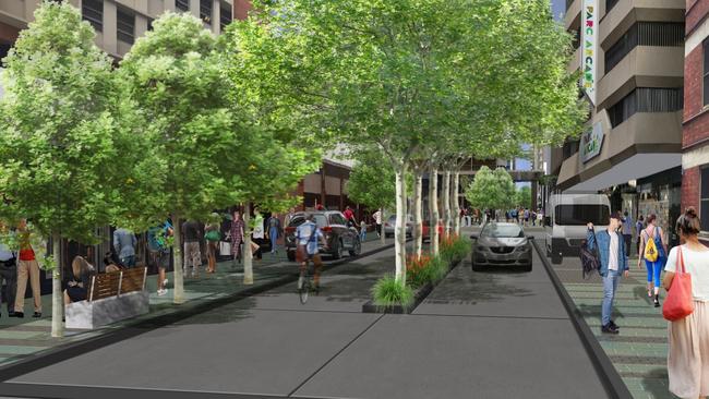 Artist impressions of Gawler Place in Adelaide