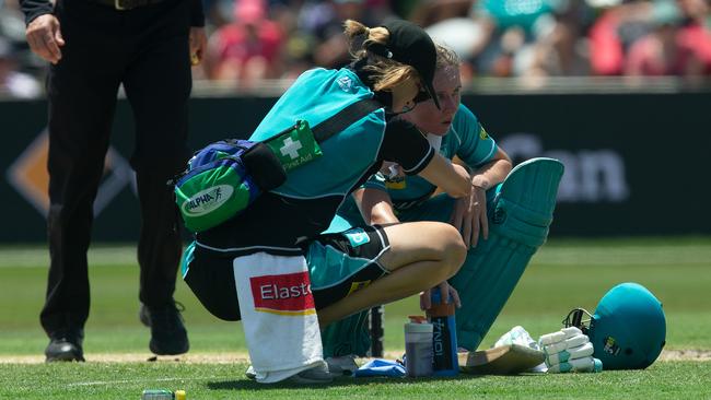 Beth Mooney’s batting heroics guided the Brisbane Heat to victory on the weekend. Picture: Steve Christo