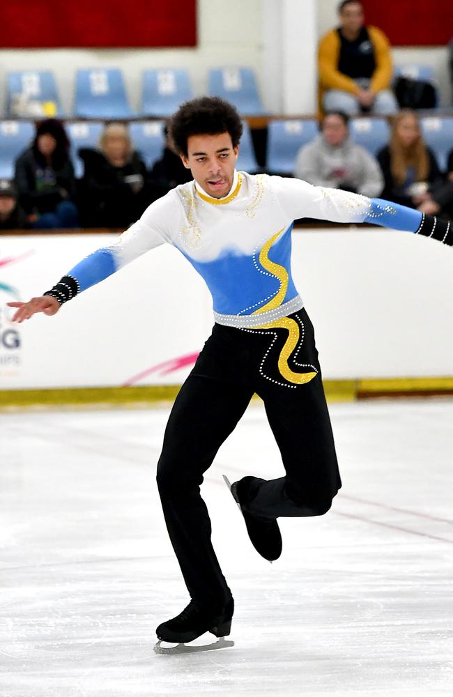 Darian Kaptich from QLD Australian Figure Skating Championships in Brisbane. Thursday December 1, 2022. Picture, John Gass