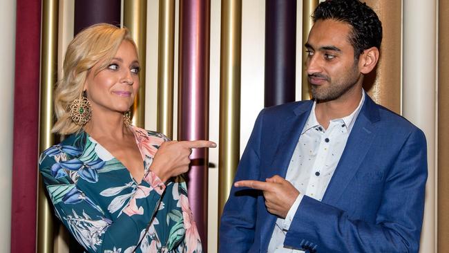 Carrie Bickmore and Waleed Aly face off for the Gold Logie. (Pic: Mark Dadswell)