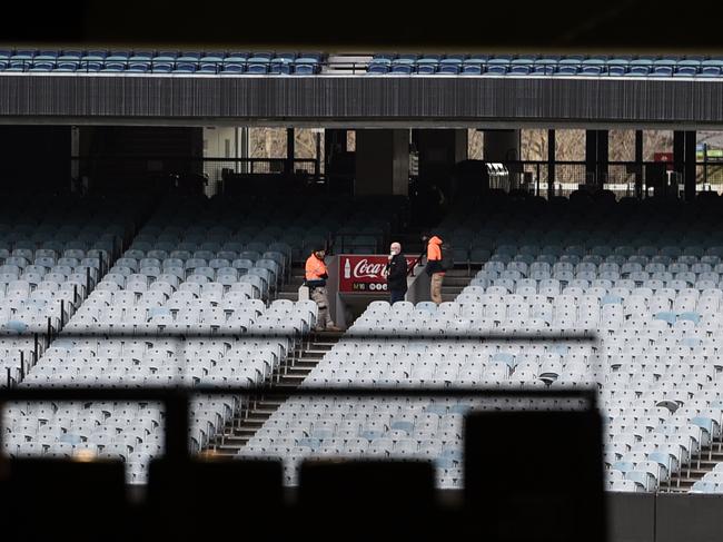 MELBOURNE, AUSTRALIA - NewsWire Photos JULY 15, 2021: The Melbourne Cricket Ground has been listed as a COVID exposure site after last weekend's Geelong v Carlton game. Picture: NCA NewsWire / Andrew Henshaw