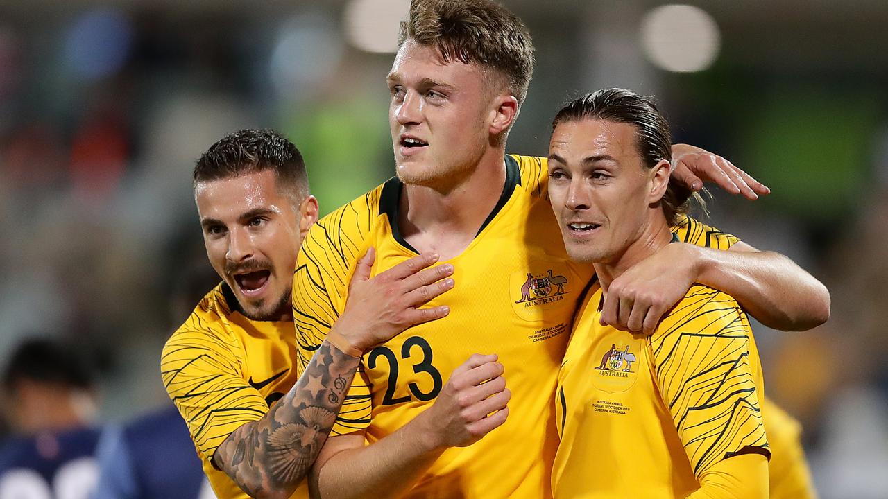 The Socceroos World Cup campaign is under a cloud after their Asian qualifier games were postponed. (Photo by Mark Metcalfe/Getty Images)